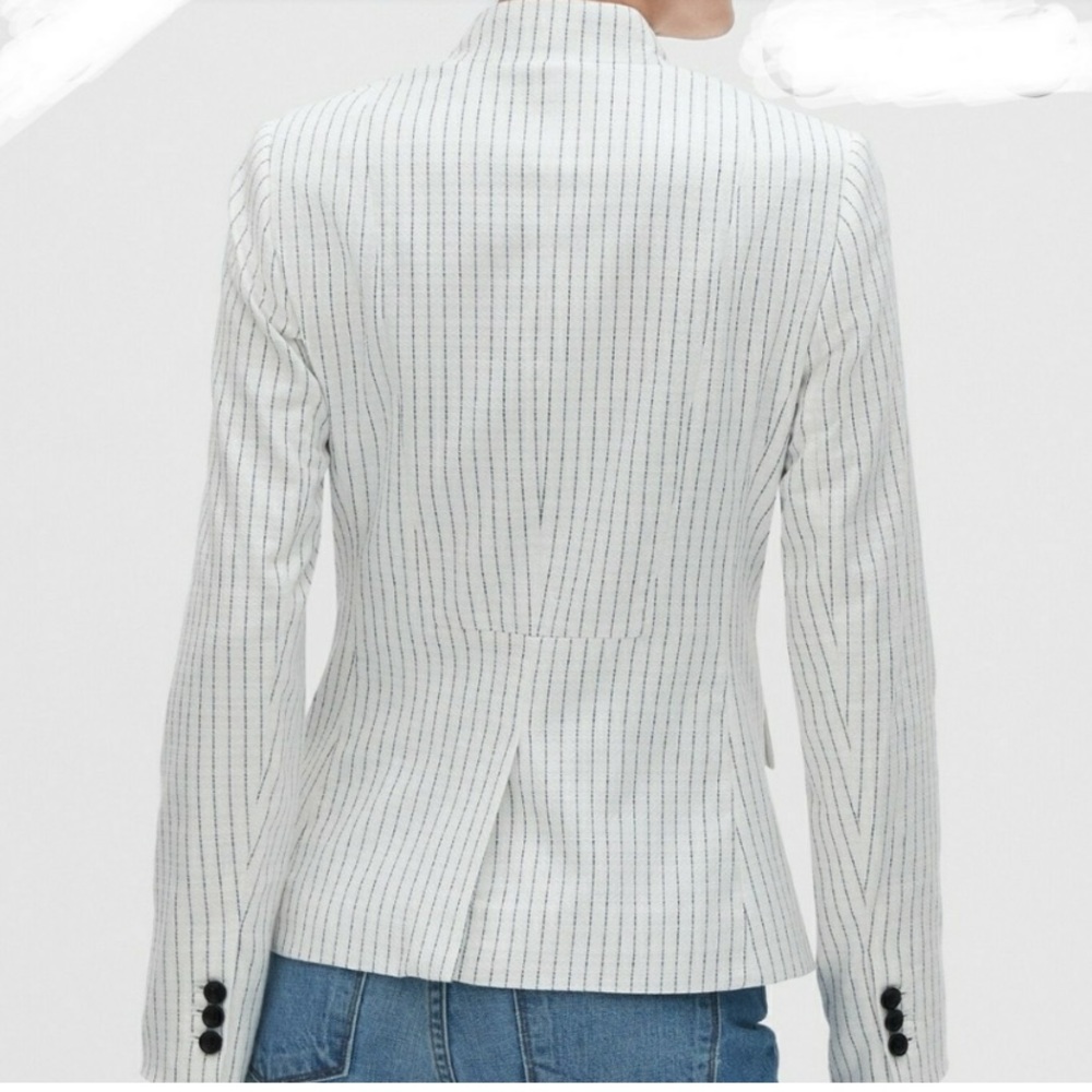 Banana Republic Inverted Collar Striped Cutaway Blazer